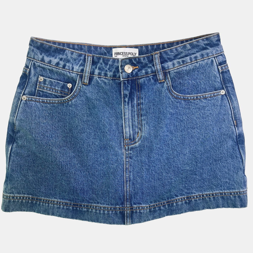 Princess Polly Skort 6 Skirt Shorts 90s Y2K Mini Festival Coastal Cowgirl Jeans